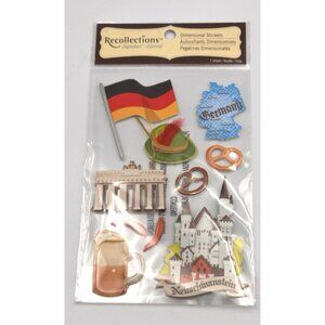 Travel GERMANY Sticker Pack Dimensional Puffy (10) pcs Oktoberfest Beer